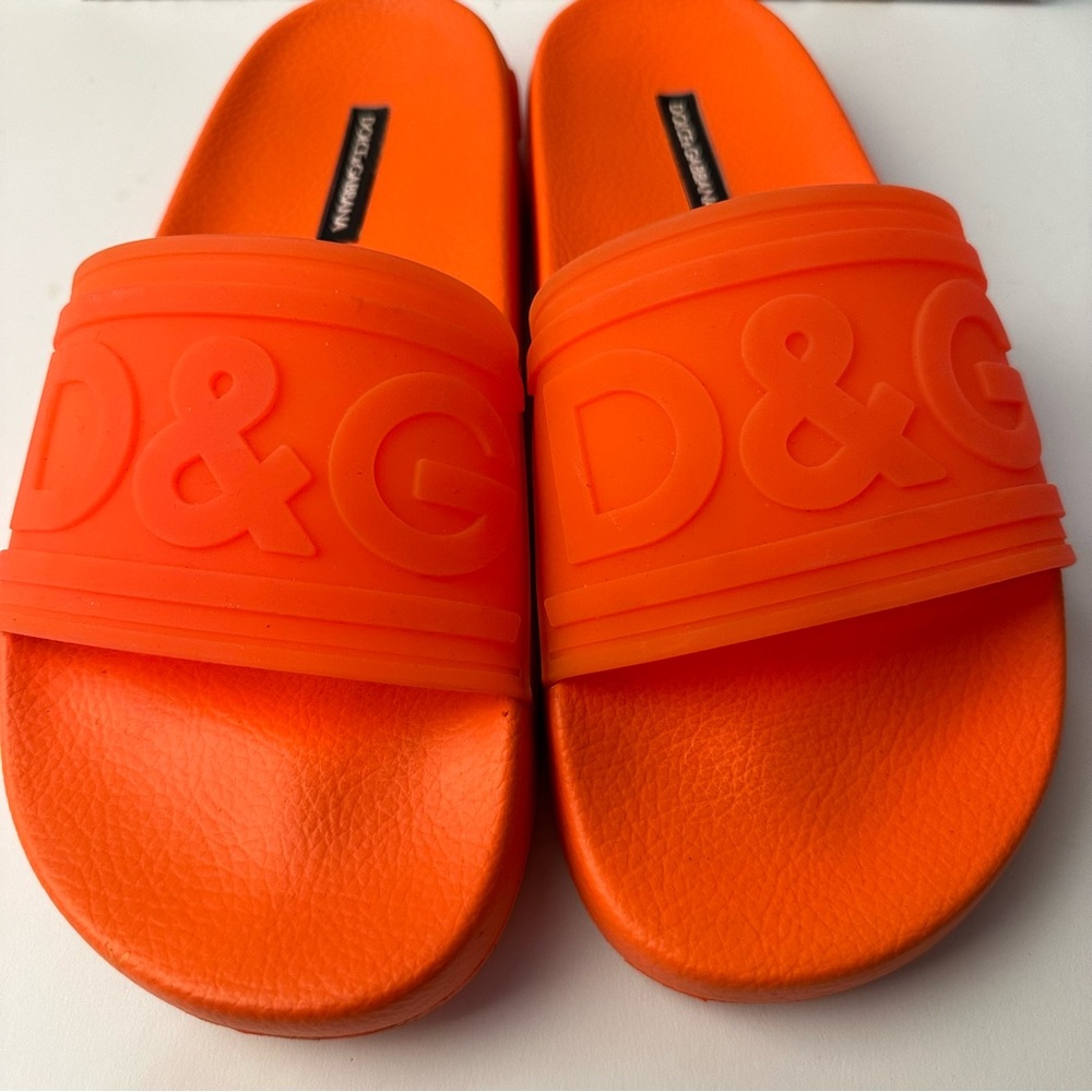 Dolce & Gabbana Vibrant Orange Slides